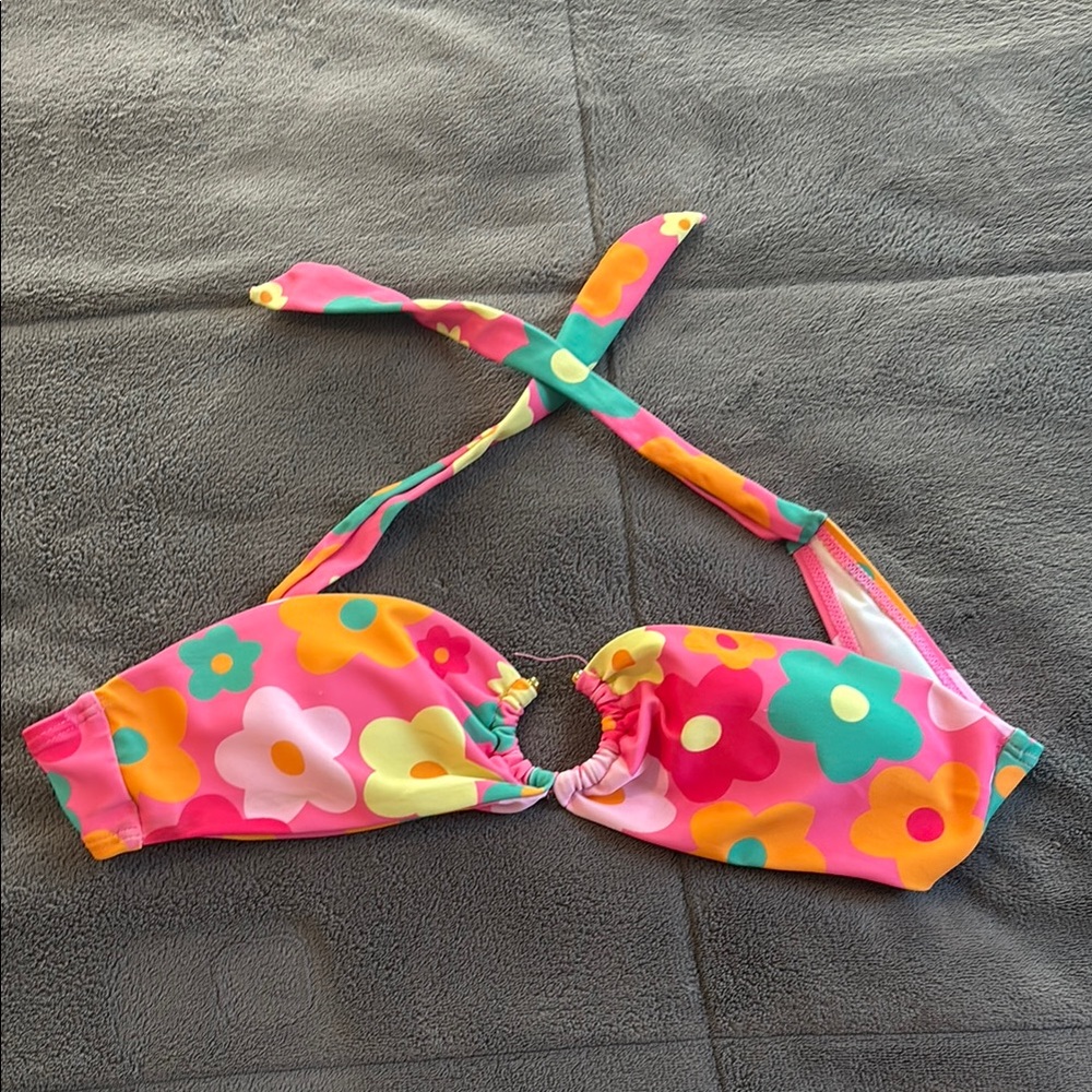 SHEIN Floral Halter Bikini Top